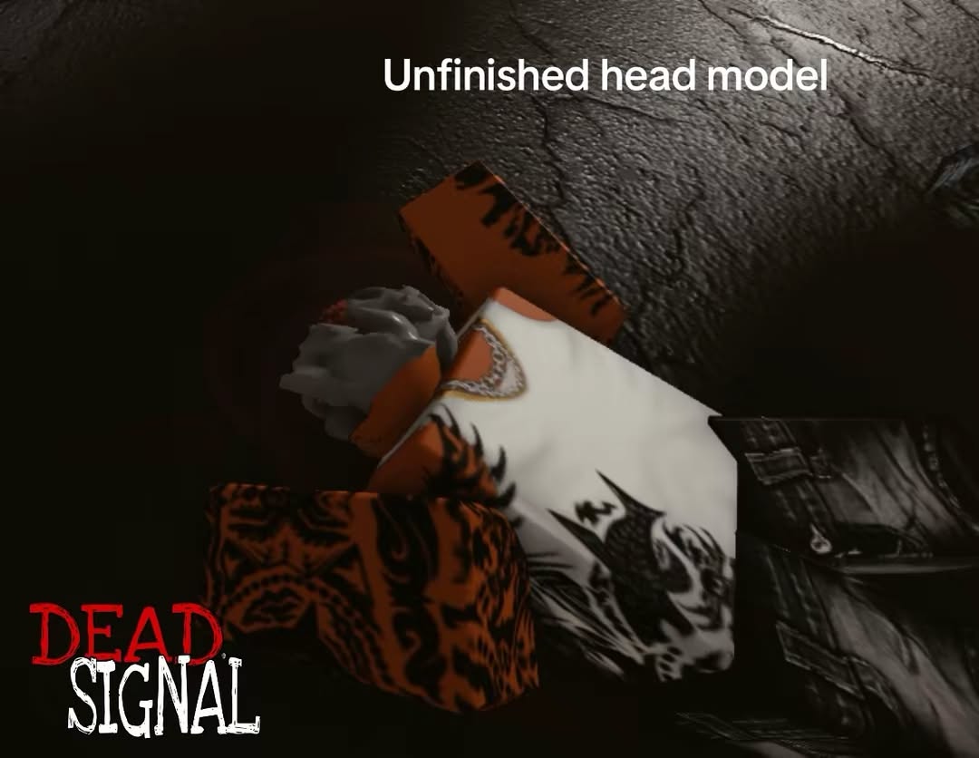 An unfinished character model